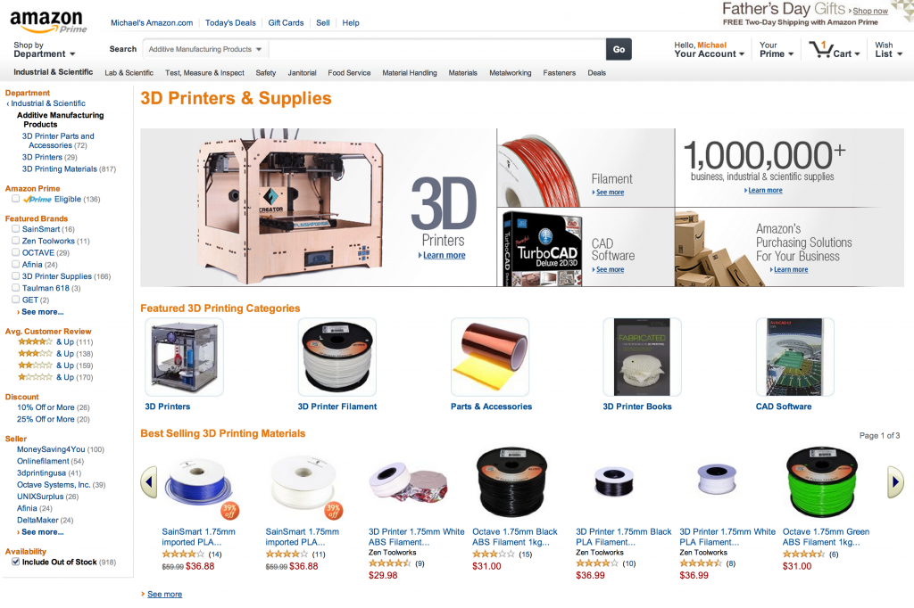 3D Printing Store from Amazon